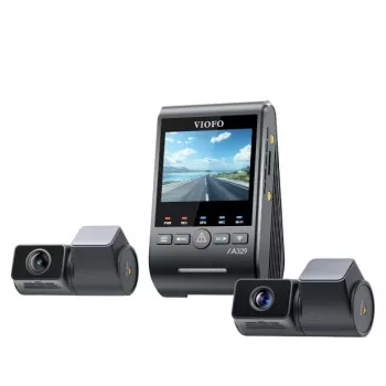 VIOFO A329T 3CH GPS Sõidukaamera 4K Ees, 1080P Sise- ja Tagakaamera, Sony STARVIS Andurid, Sisseehitatud Wi-Fi ja GPS