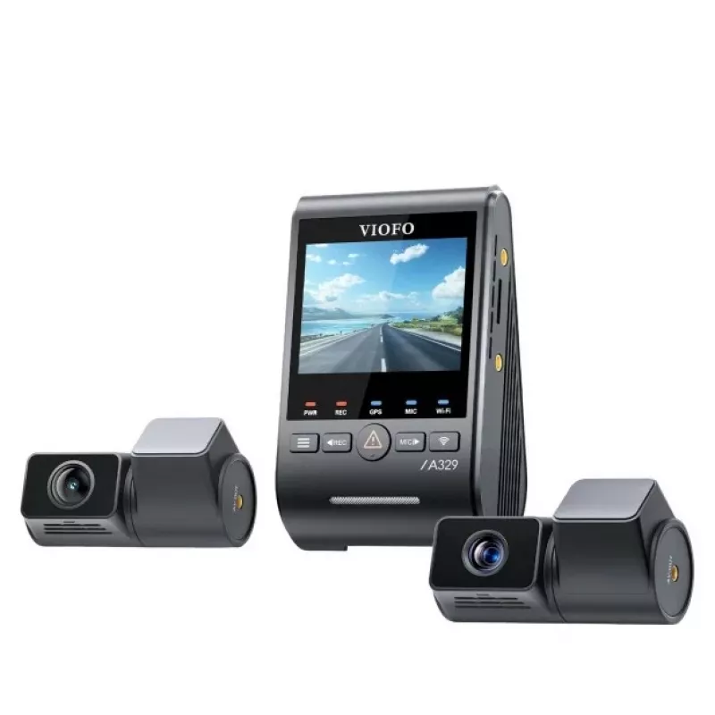 VIOFO A329T 3CH GPS Sõidukaamera 4K Ees, 1080P Sise- ja Tagakaamera, Sony STARVIS Andurid, Sisseehitatud Wi-Fi ja GPS