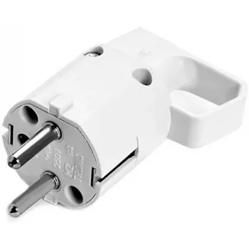 VIPLAST 325-01 Uni-Schuko pistik haarderingiga, 16A 250V, IP20, valge