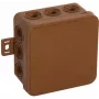 VIPLAST V5 Klik pindpaigaldatav tühi harukarp, 12 kaablisisendit, pruun, IP54, 75x75x41 mm, 035-02