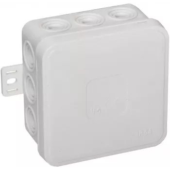 VIPLAST V5 Klik pindpaigaldatav tühi harukarp, 12 kaablisisendit, IP54, valge, 75x75x41 mm, 035-01