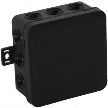 VIPLAST V6 Klik Pindpaigaldatav Ühenduskarp, 12 Kaabli Avaga, IP54, Must, 85x85x41 mm, Tühi