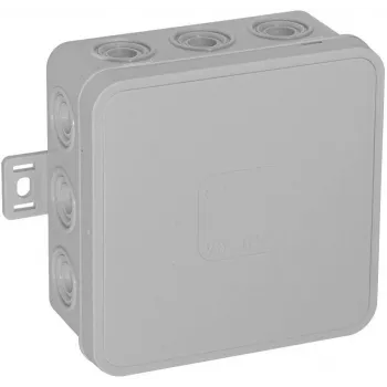 VIPLAST V7 Klik pindpaigaldatav tühi harukarp, 12 kaablisisendit, hall, IP54, 100x100x41mm