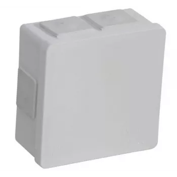 VIPLAST VP-02 pindpaigaldatav tühi harukarp, 6 kaablisisendit, klõpskaanega, IP55, valge, 86x86x40mm
