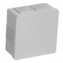 VIPLAST VP-02 pindpaigaldatav tühi harukarp, 6 kaablisisendit, klõpskaanega, IP55, valge, 86x86x40mm