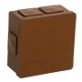 VIPLAST VP-02 Pindpaigaldatav Ühenduskarp, 6 Kaabli Avaga, Klõpskaas, Pruun, IP55, 86x86x40 mm