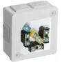 VIPLAST VP-22 Pindpaigaldatav Ühenduskarp Klemmidega, 6 Kaabli Avaga, Valge, IP55, 86x86x40 mm
