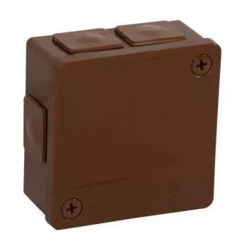 VIPLAST VP-22 Pindpaigaldatav tühi harukarp, 6 kaabli sisseviiku, pruun, IP55, 86x86x40mm