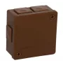 VIPLAST VP-22 Pindpaigaldatav tühi harukarp, 6 kaabli sisseviiku, pruun, IP55, 86x86x40mm