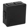 VIPLAST VP-22 Pindpaigaldatav ühenduskarp klemmidega, 6 kaabli sisseviiku, IP55, must, 86x86x40 mm