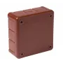 VIPLAST VP-41 pinnale paigaldatav tühi ühenduskarp, 12 kaabli sisseviiku, pruun, IP55, 98x98x42 mm