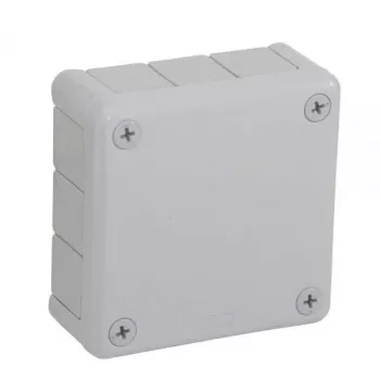 VIPLAST VP-41 pinnale paigaldatav tühi ühenduskarp, 12 kaabli sisseviiku, hall, IP55, 98x98x42mm