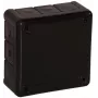 VIPLAST VP-41 pinnale paigaldatav tühi ühenduskarp 12 kaabli avaga, must, IP55, 98x98x42mm