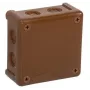VIPLAST VP-42 pealepandav tühi harukarp, 8 kaabli sisendit, pruun, IP55, 98x98x42 mm 042-02