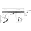 Vision VFM-MNU/P4X55 raskeveok videoseina kinnituskomplekt 4x 50-55 tolli LCD-ekraanidele, portree, sein/relss, must