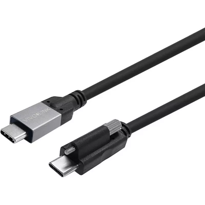 Vivolink USB-C kruviga USB-C kaablile 8m, ettevõtte testitud, 10Gbps, PD 100W, 4K60 (PROUSBCMMS8)