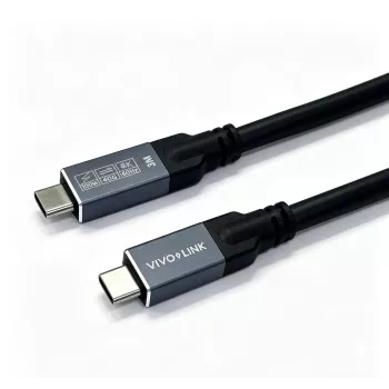 VIVOLINK USB-C to USB-C kaabel 0,5m 20Gbps 100W PD 4K Video Must