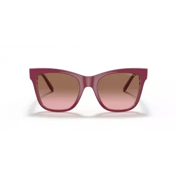 VOGUE Women's Cat Eye Sunglasses VO5428S299414 Transparent Pink Frame Brown Gradient Lens 51mm