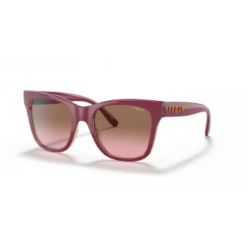 VOGUE Women's Cat Eye Sunglasses VO5428S299414 Transparent Pink Frame Brown Gradient Lens 51mm