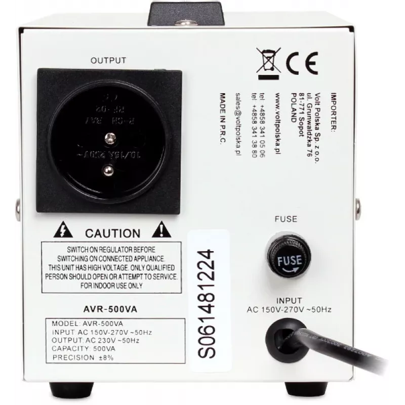 VOLT POLSKA AVR 500 pingestabilisaator 500VA