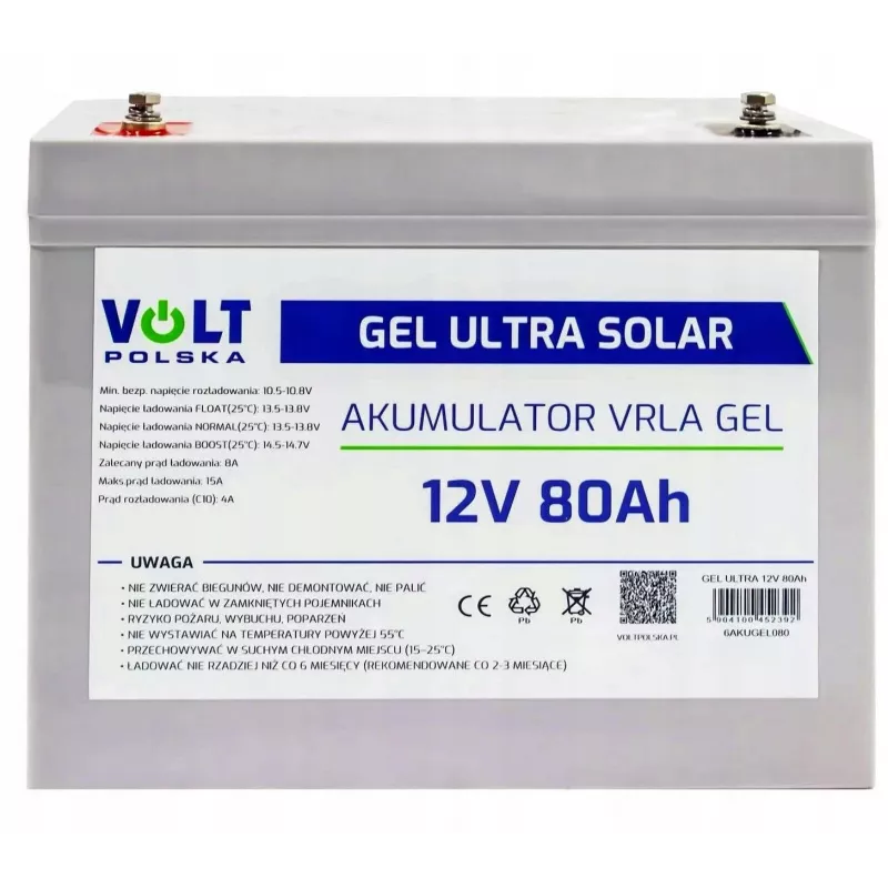 Volt Polska Gel VPRO 12V 80Ah Battery