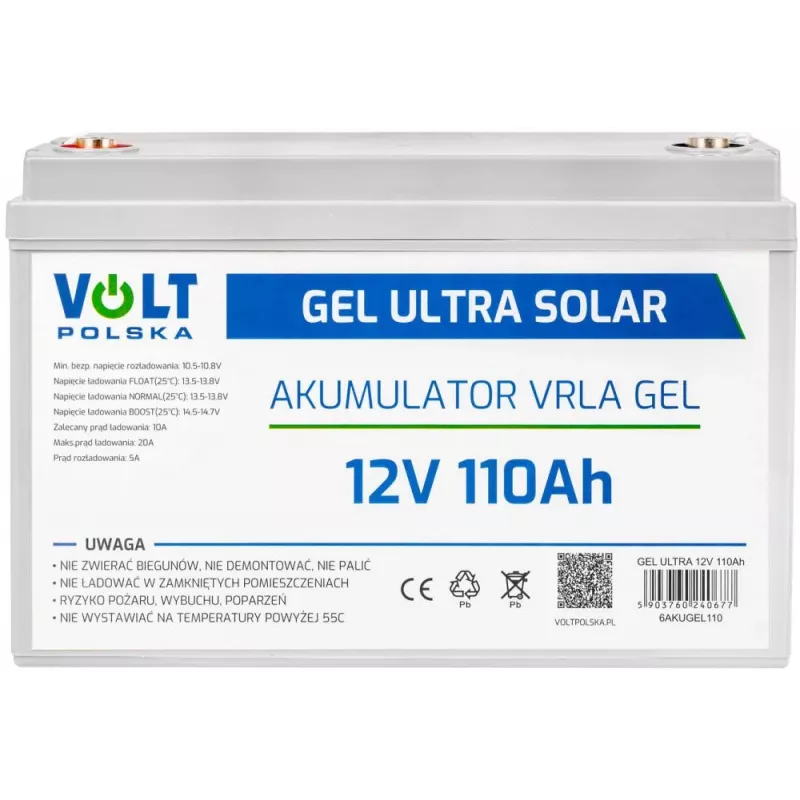 VOLT POLSKA GEL VPRO päikeseaku 12V 110Ah