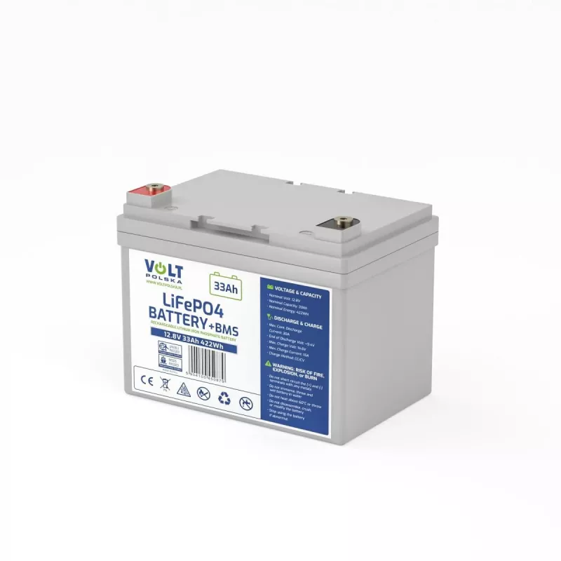 VOLT POLSKA LiFePO4 Aku 12.8V 33Ah 30A