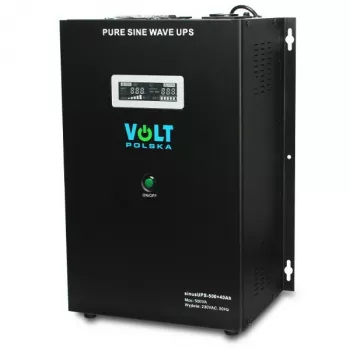 VOLT POLSKA Sinus UPS 500 line-interactive UPS, 500VA/300W, puhas siinuslaine, 12V 40Ah väline aku