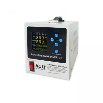 VOLT POLSKA SINUSPRO 850E PLUS 2/230V (500/850W) Inverter-Laadija-UPS AGM, GEL, LiFePO4 akudele