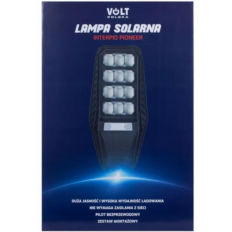 VOLT POLSKA Solar Lamp PIONEER 240 with 15W Solar Panel and Remote Control