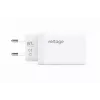 Voltage GaN 67W seinadapter, 2x USB-C ja 1x USB-A, PD 3.0, QC 3.0, PPS, EU-pistik, valge