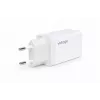 Voltage GaN 67W seinadapter, 2x USB-C ja 1x USB-A, PD 3.0, QC 3.0, PPS, EU-pistik, valge