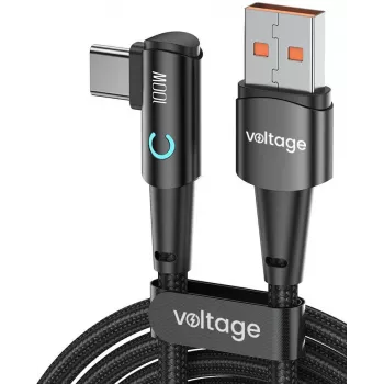 VOLTAGE PowerAngle 66W PD USB-A to USB-C nurkkaabel 1m must