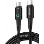 VOLTAGE PowerAngle USB-C kuni USB-C 100W PD kaabel 1m must