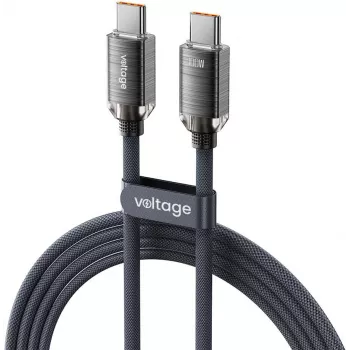 VOLTAGE PureCrystal 100W USB-C to USB-C PD-kaabel 1m must