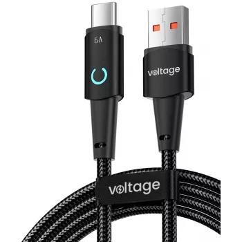 VOLTAGE VEKA66AC100BK PowerAngle 66W PD USB-A to USB-C kaabel 1m must