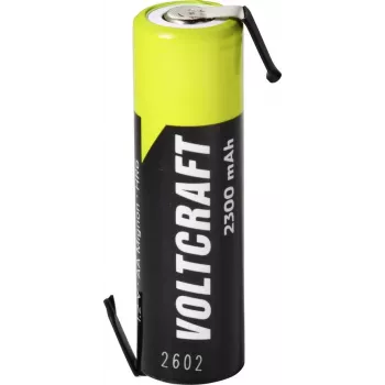 VOLTCRAFT AA laetav aku NiMH 1,2 V 2300 mAh Z-jooteklemmidega, suure voolutugevusega, kasutamisvalmis, 1 pakk VC-17666050