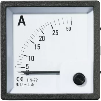 VOLTCRAFT AM-72X72/25A analoogpaneelmõõdik, liikuvsüdamik, 0-25 A AC, 72x72 mm, klass 1.5