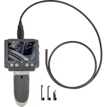 VOLTCRAFT BS-800 HD endoskoopkaamera 5,5 mm sondiga, 1 m pooljäik kaabel, 3,5 inch TFT LCD, 720p HD, IP67 veekindel, 6 hämardatavat LED-i, MicroSD salvestus