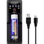 VOLTCRAFT CC1A universaalne ümmarguste akude laadija NiMH, Li-Ion, LiFePO4, NiCd - 1 pesa, USB toide, toetab AA, AAA, C, 10440, 14500, 16340