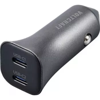 VOLTCRAFT CPS-40W/2 VC-RA401 USB autolaadija 40 W 2x USB-C PD 3.0 hõbe-must VC-15257660