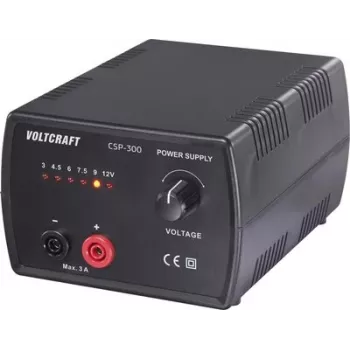 VOLTCRAFT CSP-300 universaalne lülitustoiteallikas, valitav 3-12 V DC, 3 A max, 36 W, 1 väljund, vooluvõrgust toidetav VC-17192775