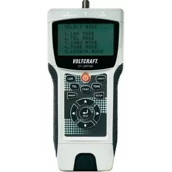 Voltcraft CT-20TDR TDR-kaabli tester pikkuse mõõtmise, wiremap'i ja toonigeneraatoriga UTP/STP LAN, koaksiaal- ja telefonikaablitele