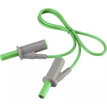 VOLTCRAFT Väga paindlik turvatestjuhe [4 mm lamellpistik - 4 mm lamellpistik] 0,5 m roheline MSB-501 10 A (VC-8063525)