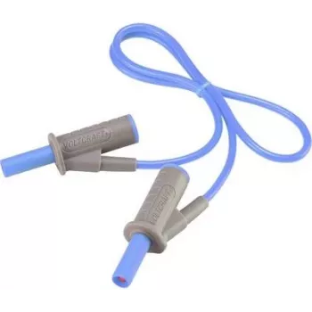 VOLTCRAFT Ülikindel painduv turvatestjuhe [4 mm lamellpistik - 4 mm lamellpistik] 0,5 m Sinine MSB-501 10 A (VC-8063410)