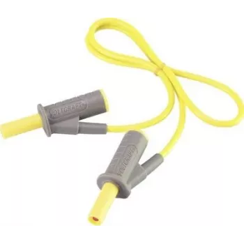 VOLTCRAFT Ülikerge painduv turvakatsetusjuhe 4 mm lamellpistik - 4 mm lamellpistik 0,5 m kollane MSB-501 10 A VC-8063450
