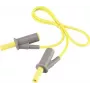 VOLTCRAFT Ülikerge painduv turvakatsetusjuhe 4 mm lamellpistik - 4 mm lamellpistik 0,5 m kollane MSB-501 10 A VC-8063450
