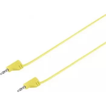 VOLTCRAFT Ülimalt painduv mõõtejuhe [Lamellpistik 2 mm - Lamellpistik 2 mm] 0,6 m Kollane MSB-200 2,2 A (VC-8557690)