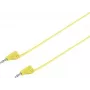 VOLTCRAFT Ülimalt painduv mõõtejuhe [Lamellpistik 2 mm - Lamellpistik 2 mm] 0,6 m Kollane MSB-200 2,2 A (VC-8557690)
