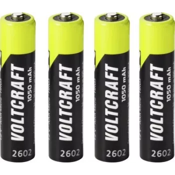 VOLTCRAFT Micro (AAA) NiMH akupatarei 1050 mAh 1,2 V kasutusvalmis, 4-pakk (VC-17275425)